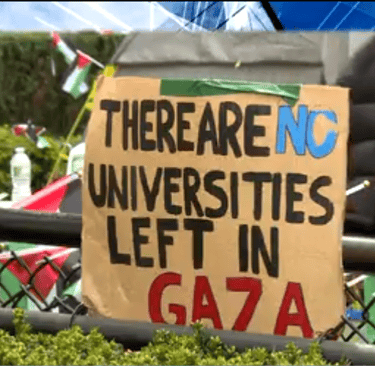 a sign that says there are no universities left in the world