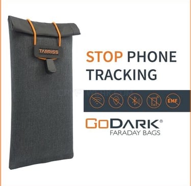 Faraday bag, faraday security, faraday privacy, godarkbags, go dark bags