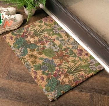Outdoor Mat with a floral pattern