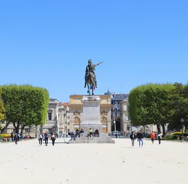 Statue équestre de Marc Aurèle dans le musée du Capitole à Montpellier