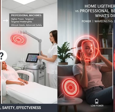 Home Light Therapy Devices vs. Professional Beauty Machines: What’s the Difference?