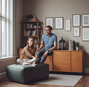 woman wearing black crew-neck shirt