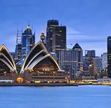 a large building with a large building in the background