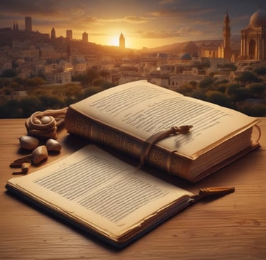 An engaging image of academic textbooks on church history.