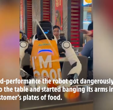 Robô quebrando tudo