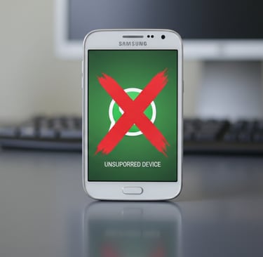 WhatsApp Android incompatível