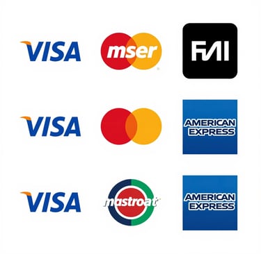 Accepted payment methods including Stripe, Visa, MasterCard, Maestro, and American Express logos.