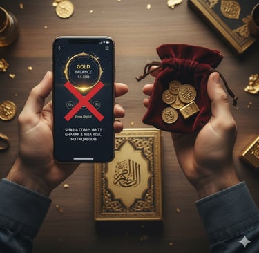 Emas digital versus emas fisik menurut syariat Islam.