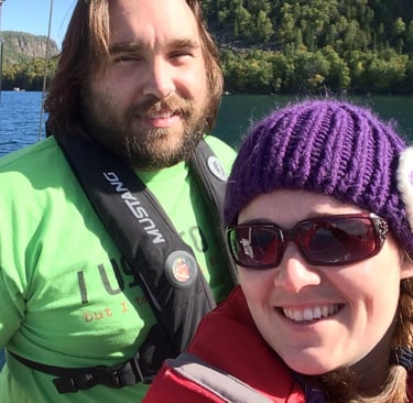 Murray and Heather sailing in Thunder Bay back in 2017