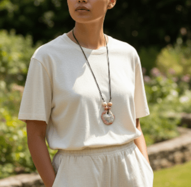 atelier altamira collar de ceramica y cuero