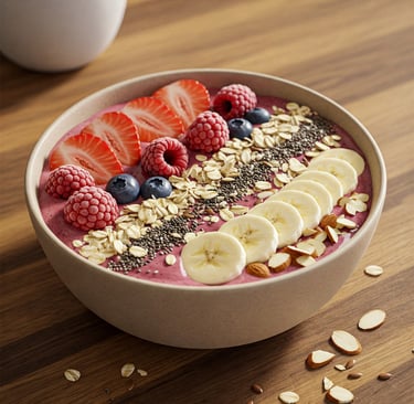 Smoothie Bowl de Frutos Rojos y Avena