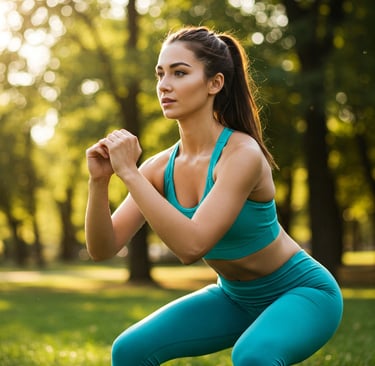 Mujer entrenando piernas