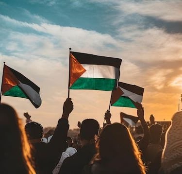 Palestine Flag in protest