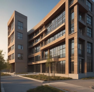 a house with a pool and palm trees