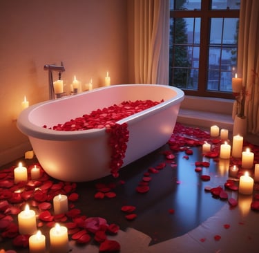 A candle labeled 'Aromatherapy Stress Relief' with eucalyptus and spearmint essential oils. The design includes a mortar and pestle illustration, creating a soothing and relaxing atmosphere.