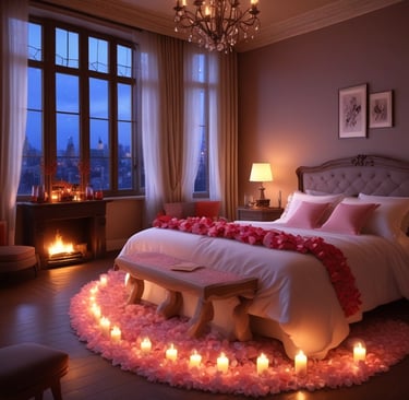 A collection of spa and relaxation items is arranged on a light surface. White orchids are placed next to a glass jar labeled Rosemary, filled with a wood wick soy candle. A small glass bottle of essential oil stands nearby. A decorative white elephant-shaped planter displays some curly green plants. In the foreground, a natural bristle body brush and a smooth black stone complete the arrangement.