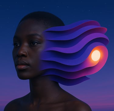 a woman with her soul being debugged