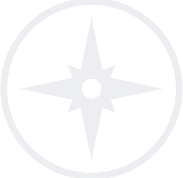 Rosa de los vientos de Edújula transparente azul