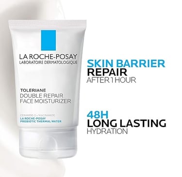 La Roche-Posay Toleriane shown improving redness and balancing oily skin after daily use