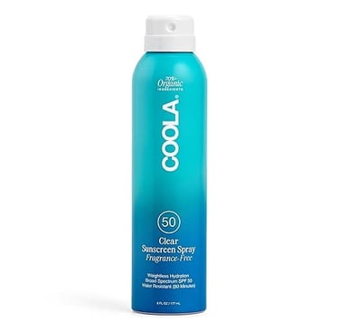 Coola SPF 50 face sunscreen tube with lightweight, skincare-like texture for normal to dry skin.