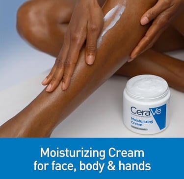 CeraVe Moisturizing Cream shown with smooth skin texture after consistent use on sensitive skin