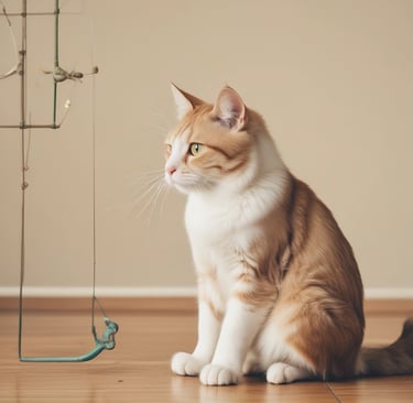 A dog and a cat playing together on the floor