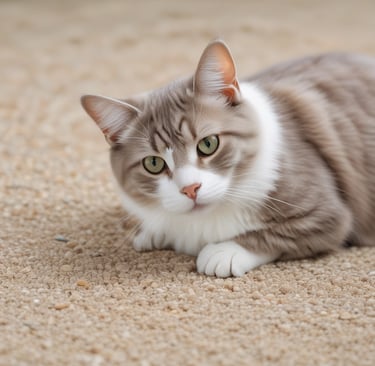 A dog and a cat playing together on the floor