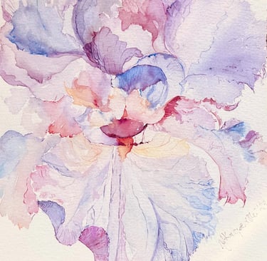 Amethyst & Rose Quartz Abundance: Iris Flower by Weronika Kacperski