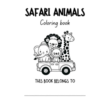 Free Safari Animal Coloring Book for Toddlers