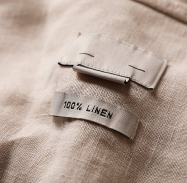 Rongzhiyue: 100% Linen label