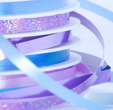 Rongzhiyue: sparkle ribbons for gift wrap