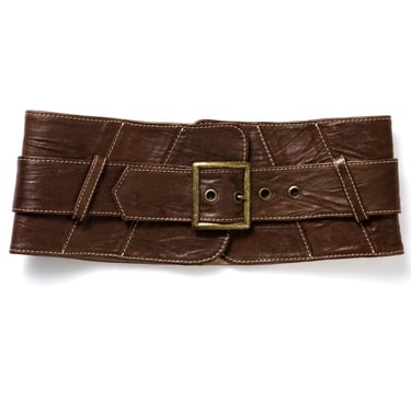 Rongzhiyue: Brown leather belt
