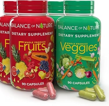 Cápsulas de Vegetais e Super Frutas