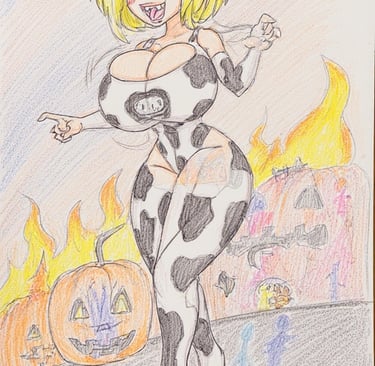 Lobella Otkan-Gaoh as depicted by one of the children present at the "Davenport Cow Lady Attack" of 1986