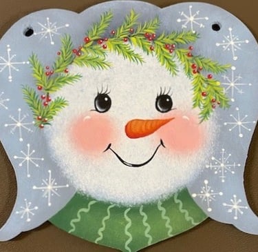 Snowlady acrylic painting