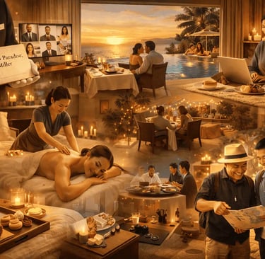 Personalized experience, private dining, spa treatments, concierge service, tailored stays for different types of travellers.