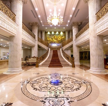 Marble Lobby of Luxurious Hotel