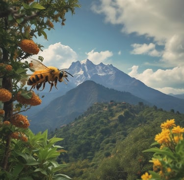 mountain in nilgiris green pure forest honey bee  green coor