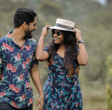 Pre wedding photography taken on golden hours