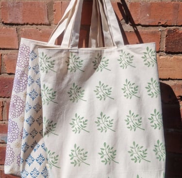 Block printed Tote Bags