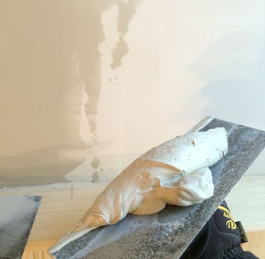 plâtre, plafonnage, mur intérieur, rénovation, enduit mural