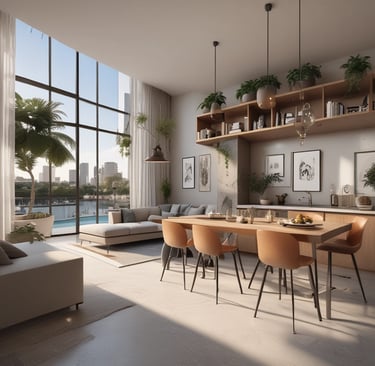 Bright living room with modern inventory