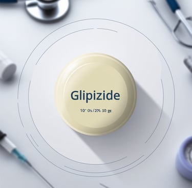 Glipizide, a sulfonylurea drug use to lower blood sugar by increasing insulin secretion from beta 