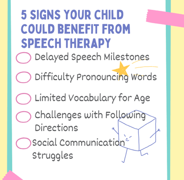 signs your child needs speech