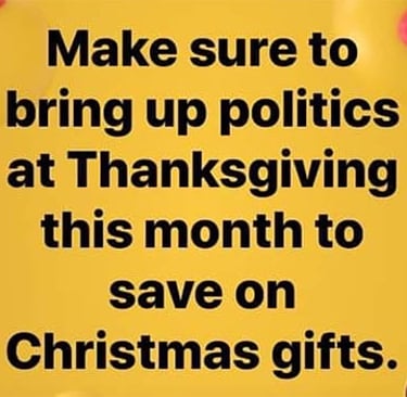 politics on Thanksgiving meme