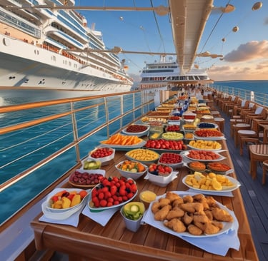 Chic resort lounge area with stylish decor and ocean views at sunset.