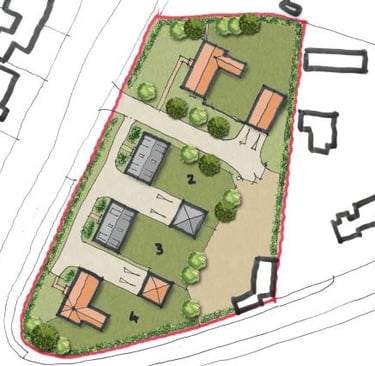 Planning approval from Braintree four homes outside the settlement boundary