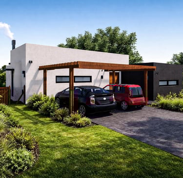 Masterplan de desarrollo residencial con lotes y casas