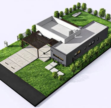 Vivienda unifamiliar moderna con diseño funcional