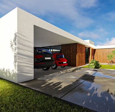 Conjunto de viviendas en barrio privado con diseño urbano